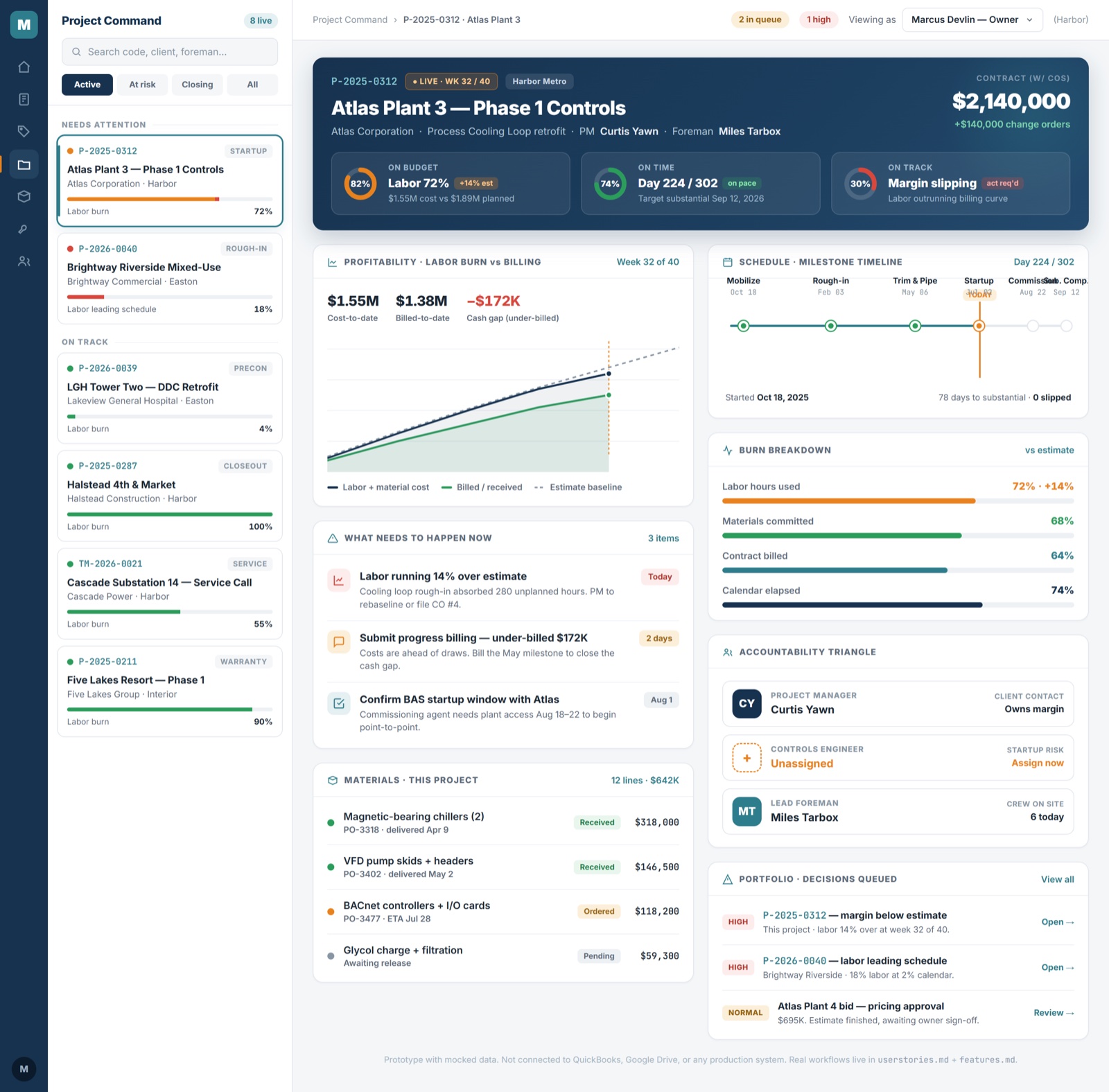 Bid it, build it, service it, in one system